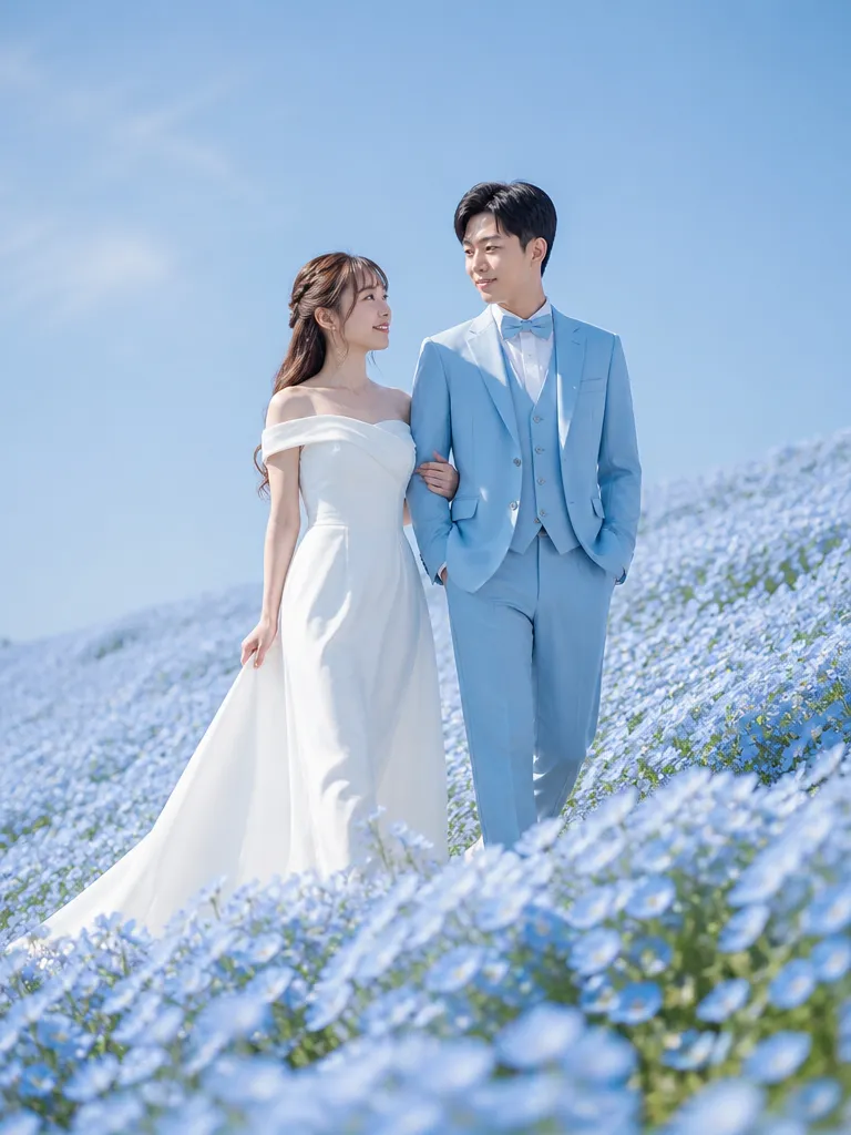 Aislin AI 婚紗照範例-韓式極簡棚拍