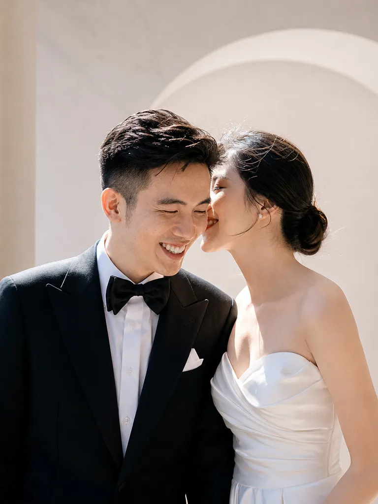 Aislin AI 婚紗照範例-韓式極簡棚拍