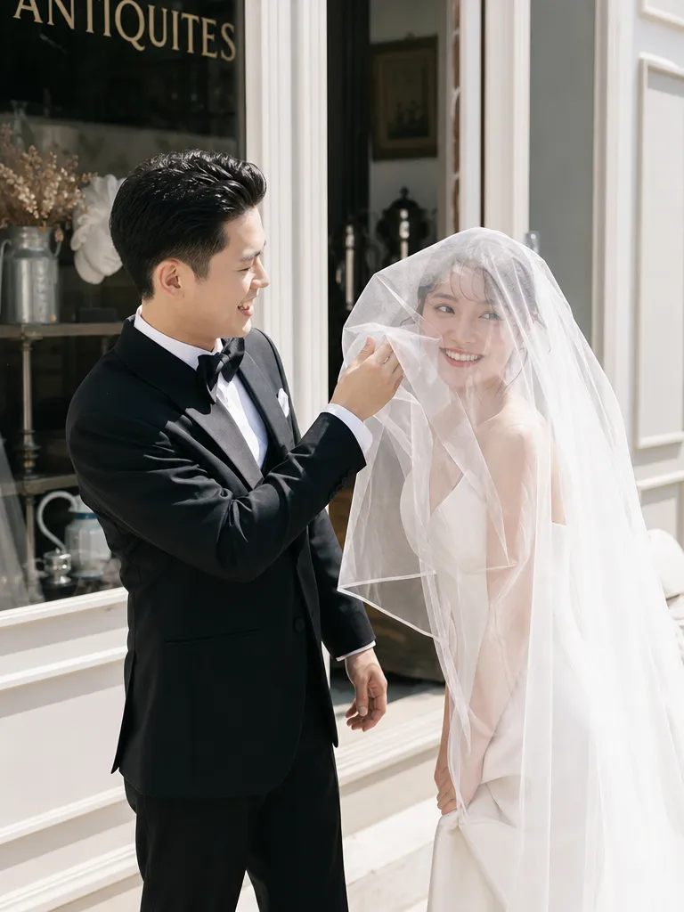 Aislin AI 婚紗照範例-戶外自然陽光