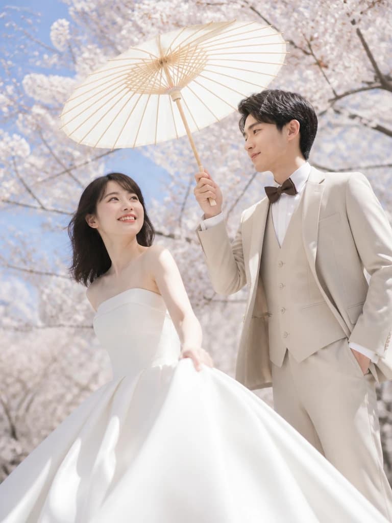 Aislin AI 婚紗照範例-韓式極簡棚拍