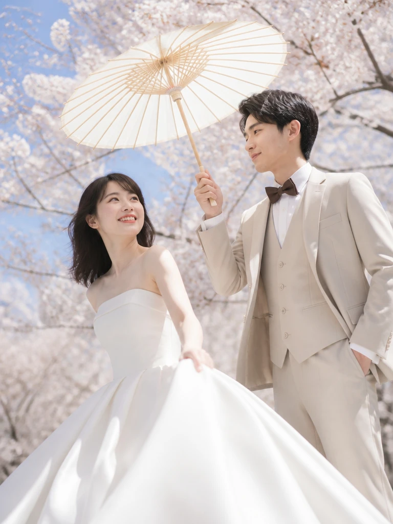 Aislin AI 婚紗照範例-韓式極簡棚拍